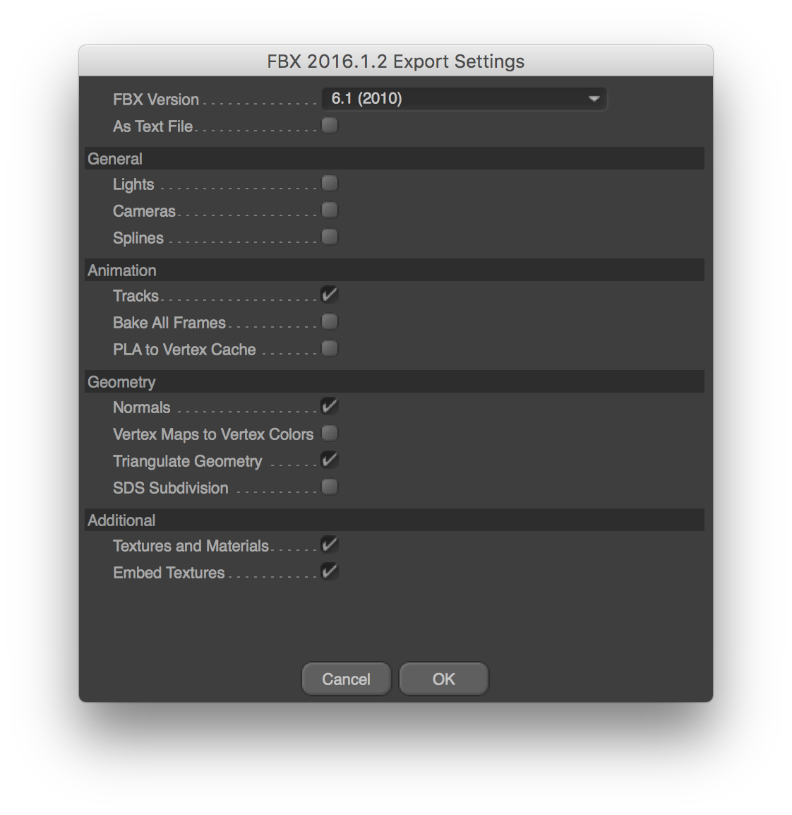 Export Selection