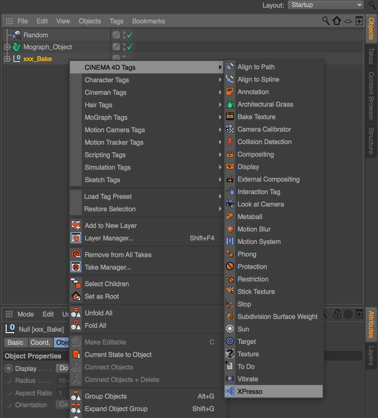 XPresso Selection