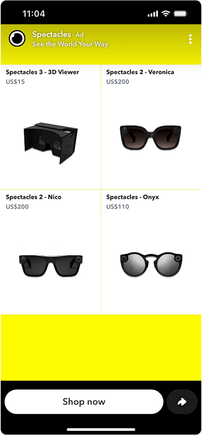 Fully Dynamic Collection Ad with background color Example