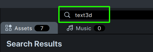 Text3D Animator in search results