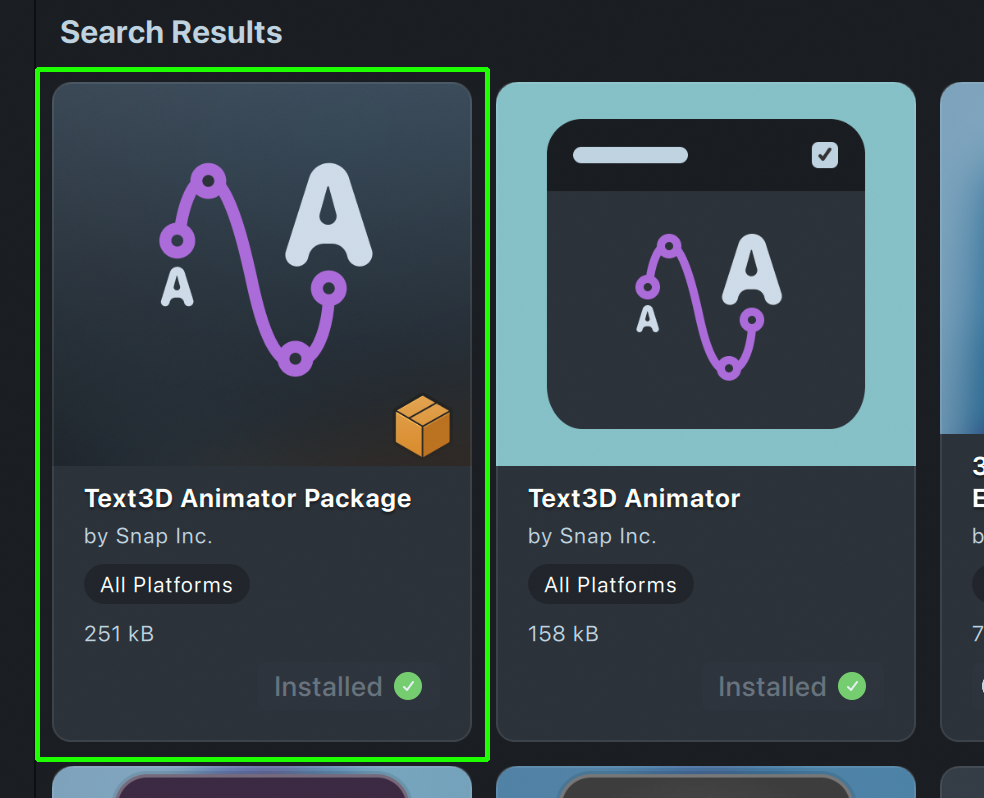 Install Text3D Animator from Asset Library